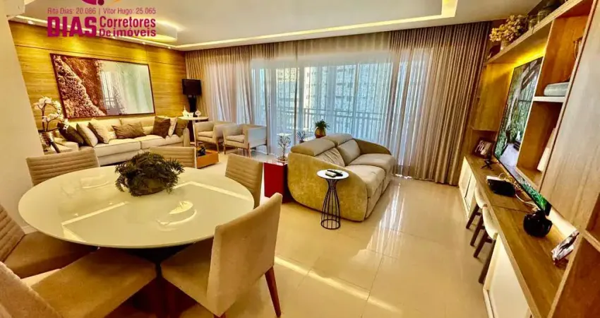 Alugo exclusivo Apartamento nascente mobiliado e decorado com 154m2, 04 suítes, total infraestrutura - Loteamento Aquários -  Salvador/BA.
