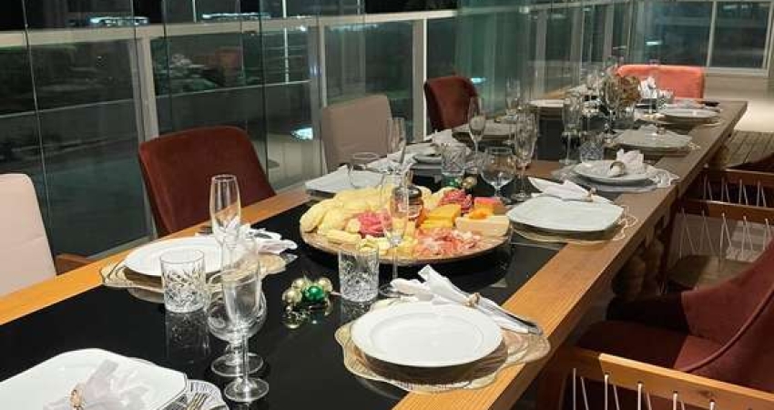 Alugo Apartamento  com 165m2 mobiliado e decorado, varanda gourmet vista mar 3 suítes, 3 vagas - Jaguaribe - Salvador/BA.