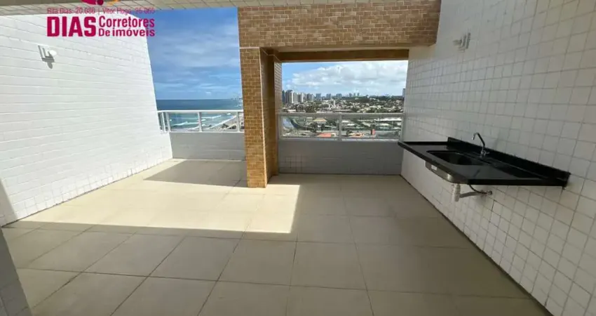 Alugo em exclusividade Apartamento Cobertura Duplex mobiliado vista mar com 2 suítes, 2 vagas, total infraestrutura - Piatã - Salvador/BA.