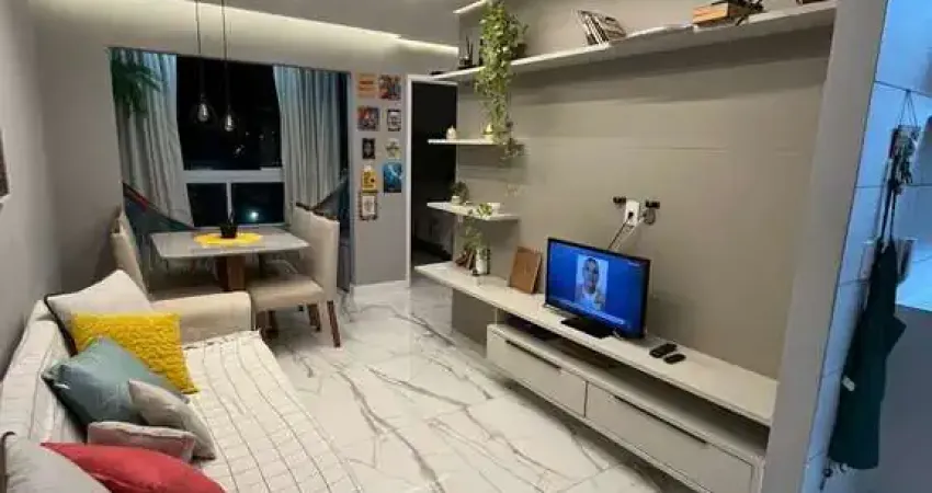 Alugo apartamento mobiliado com 2/4 novo em condomínio, 1 vaga, infraestrutura  - lauro de freitas