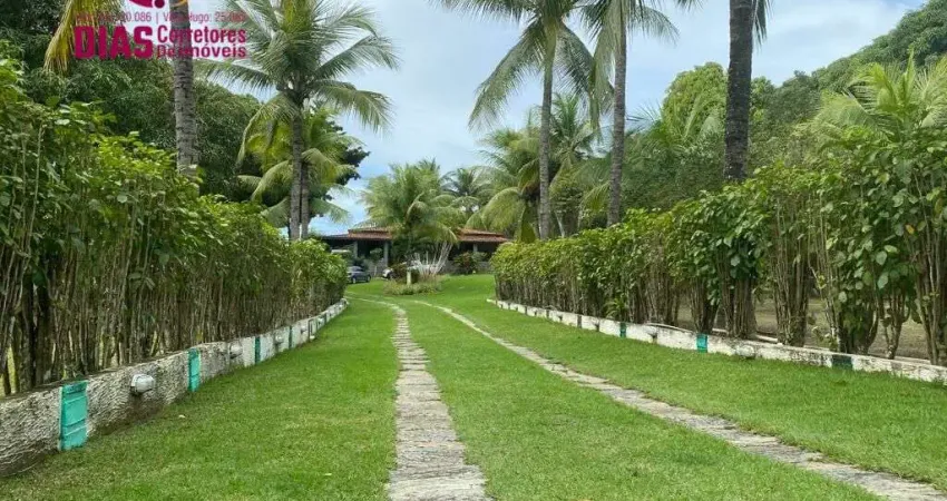 Sítio à venda  com 10.000m² com casa sede com piscina em barra de jacuípe com 5/4 , suítes  - praia e rio