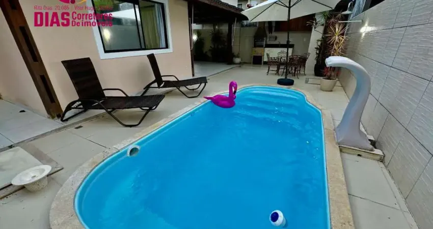 Alugo casa semi- mobiliada com piscina particular, energia solar, 3/4, dentro de condomínio clube na orlando gomes em piatã - salvador