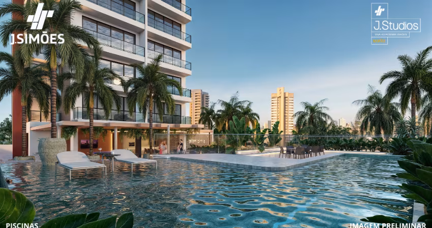 Studios de 25,24m², 27,80m² e 35,57m² no Meireles