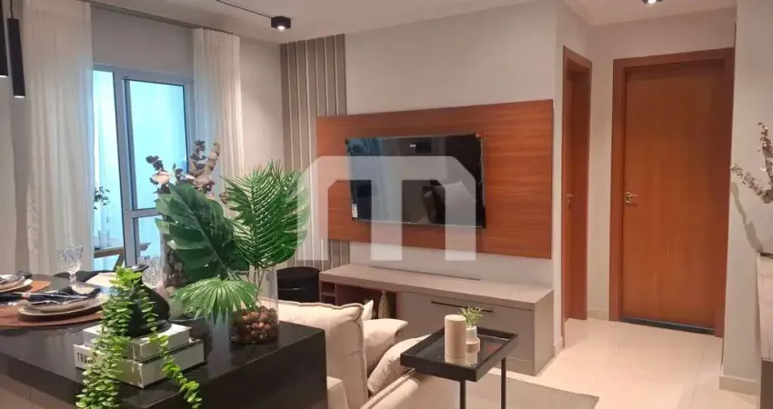 Apartamento a venda de 55 m², 2 dormitórios, ampla sala 2 ambientes com churrasqueira , e 1 vaga.