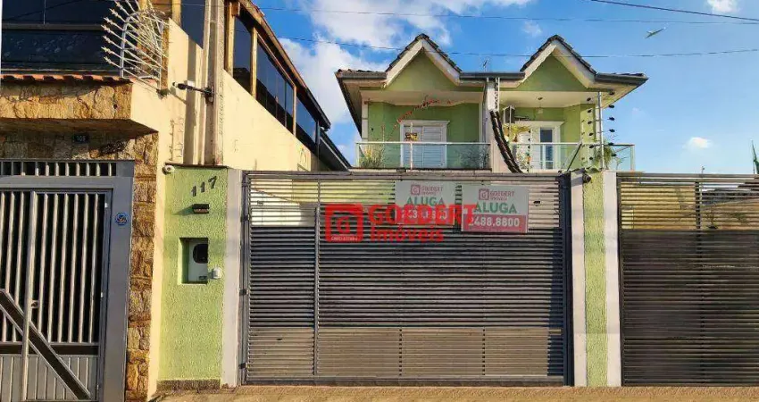 Sobrado com 3 dormitórios sendo 3 suítes para alugar, 180 m² por r$4.500/mês - parque renato maia - guarulhos/sp