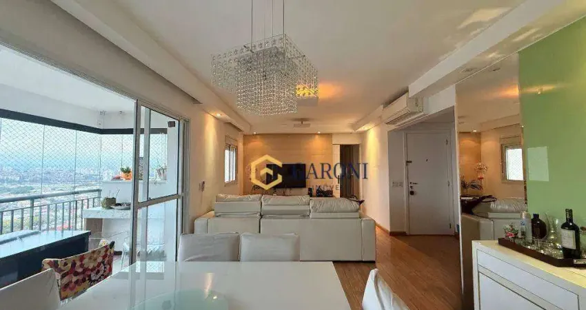 Apartamento com 3 quartos sendo 1 suíte para alugar mobiliado, 130 m² condomínio clube com quadra de tênis e beach - vila leopoldina - são paulo/sp