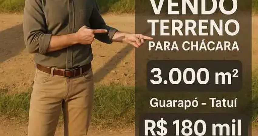 Terreno de 3.000 m² à Venda em Tatuí – Pronto para Construir, com Poço e Localização Estratégica