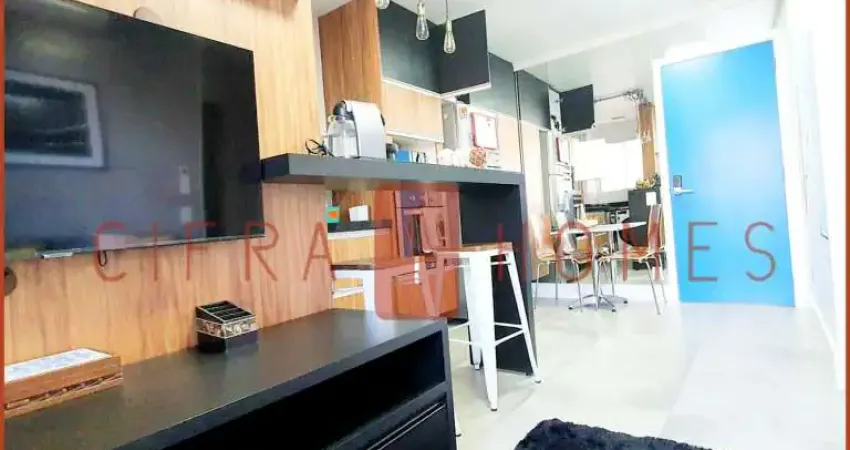 Apartamento à venda, aconchegante, mobiliado, 1 dormitório e 1 vaga, com lazer no melhor da Bela Vi