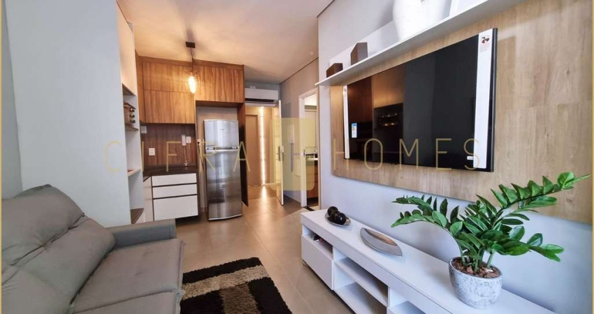 Apartamento para venda e locação, mobiliado, com 01 vaga de garagem e ar condicionado, em locação p