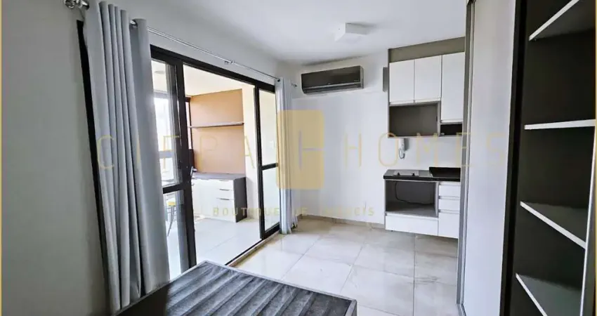 Studio à venda com 1 Quarto com Sacada, Ar-Condicionado, Lazer Completo e Vaga de Garagem.