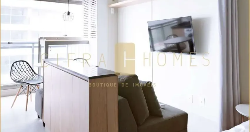 Apartamento mobiliado 1 dormitório, sacada, 1 vaga, em excelente localização