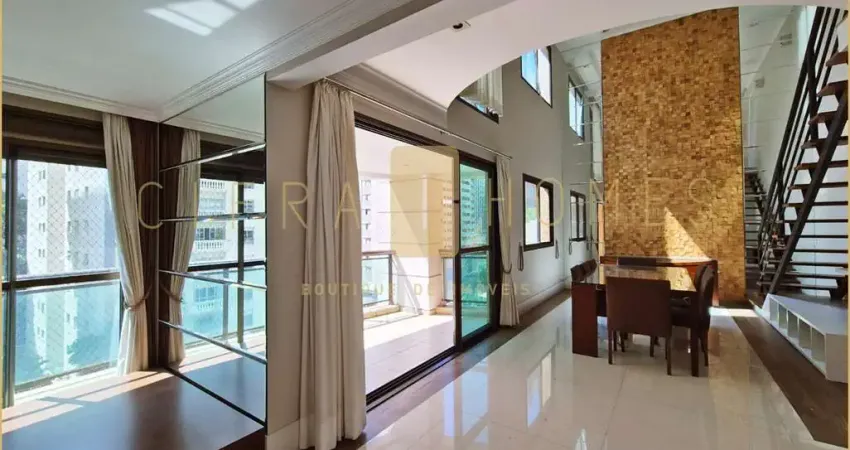 Apartamento duplex à venda com 3 suítes, 4 vagas, 2 sacadas, living amplo, home office e área de se