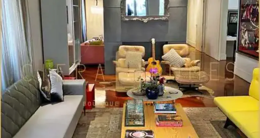 Apartamento exclusivo de 200 m², andar inteiro, com varanda, salas amplas, escritório e suíte com c