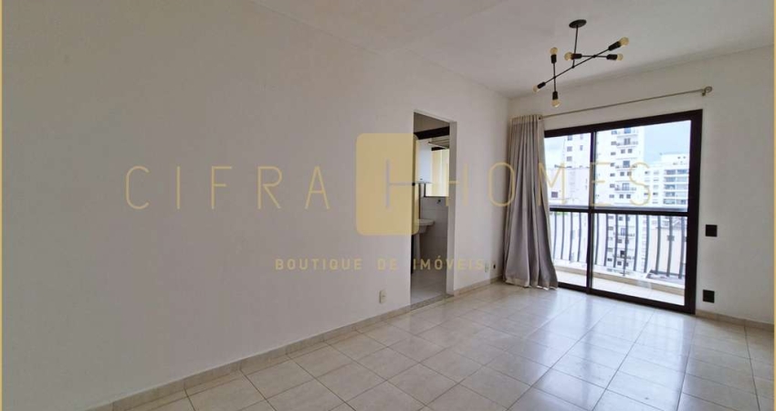 Apartamento para locação de 1 dormitório com sacada, 1 vaga e lazer completo no Jardim Paulista