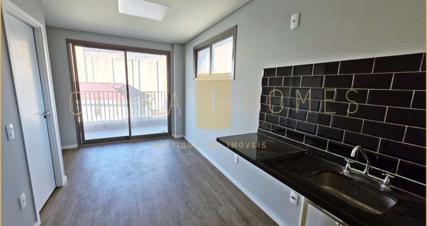 Apartamento de 35 m² com sacada, coworking, piscina e lazer completo no Paraíso
