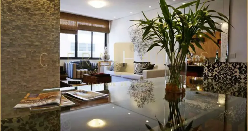 Apartamento de 142 m² com 2 suítes, 3 salas, cozinha gourmet e 2 vagas cobertas próximo à avenida p