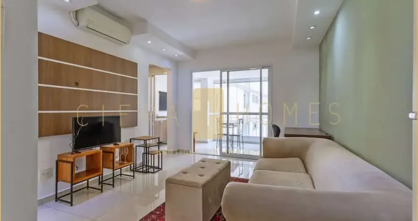 Apartamento mobiliado de 48m² com suíte, vaga e lazer no melhor do jardins.
