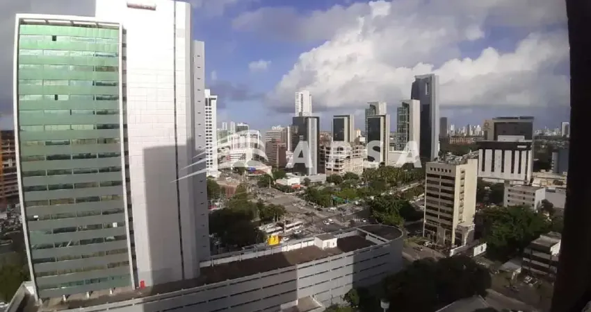 Excelente flat mobiliado, localizado no coração da ilha do leite. o imóvel possui um total de 38 m².