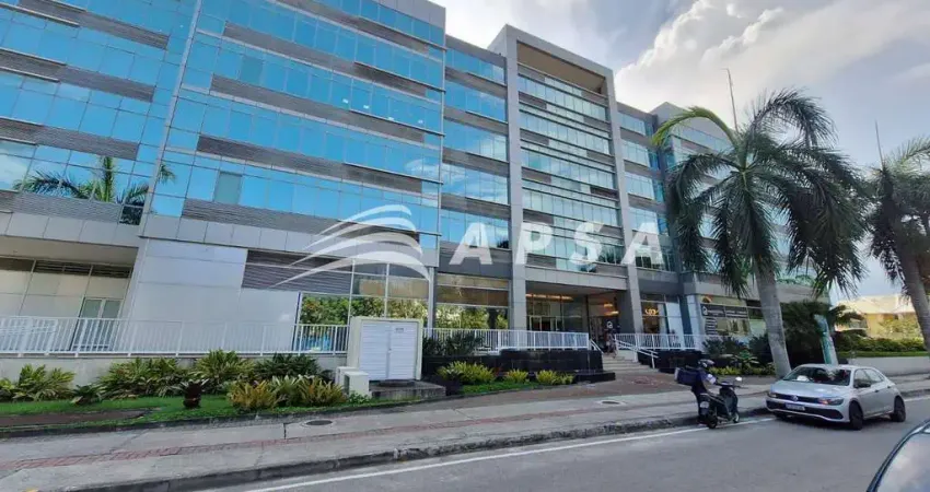 Excelente sala comercial, localizada no moderno condomínio one office, na avenida das américas, nº 1