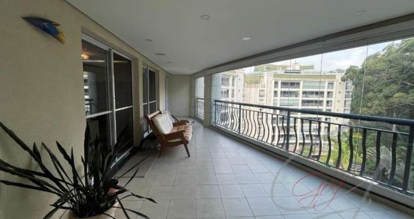 Aluguel de apartamento de alto padrão na Vila São Francisco, São Paulo-SP: 4 quartos, 3 salas, 6 banheiros, 4 vagas de garagem!