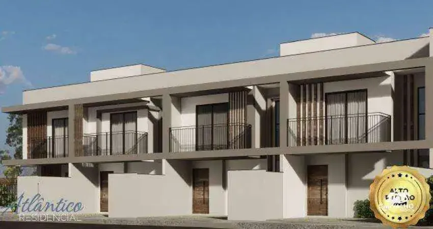 Sobrado com 94,75 m² privativos, 2 vagas de garagem e churrasqueira – barra velha/sc