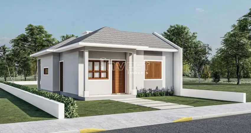 CASA DE ALVENARIA EM CONSTRUÇÃO COM 64,75M2 EM LINHA SANTA CRUZ EM SANTA CRUZ DO