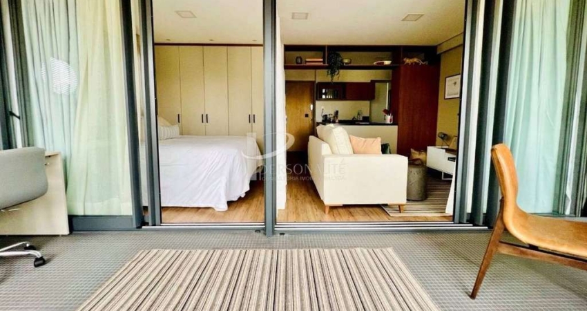 Apartamento tipo estúdio, 49 m2, mobiliado, 1 quarto, 1 banheiro, 1 vaga, para venda, Vila Nova Conceição.
