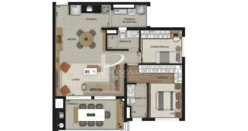 Apartamento novo, 87 m2, andar alto, varanda gourmet, 2 dormitórios, 1 suíte, 2 vagas, para venda, Quarta Parada.