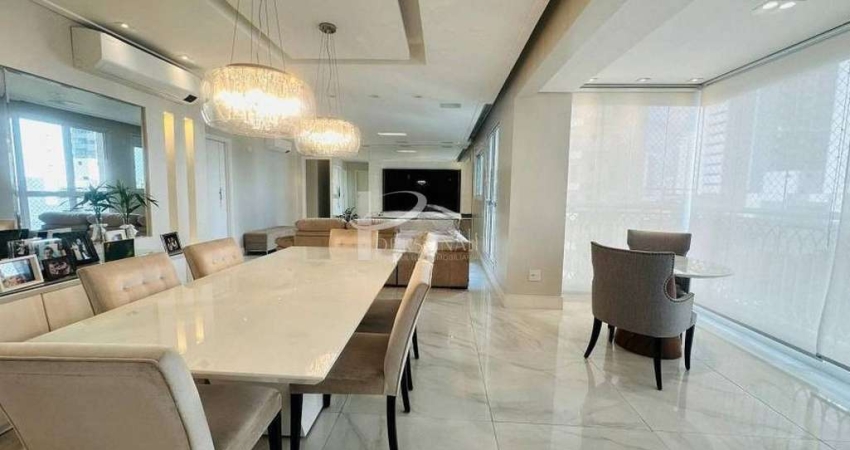 Apartamento à Venda no Jardim Anália Franco, alto padrão, 176 m², 3 suítes, sacada gourmet, 4 vagas.