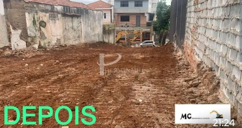 Terreno 253m de área total- 8 x 30,60-no tatuapé, a 5 minutos do metrô tatuapé