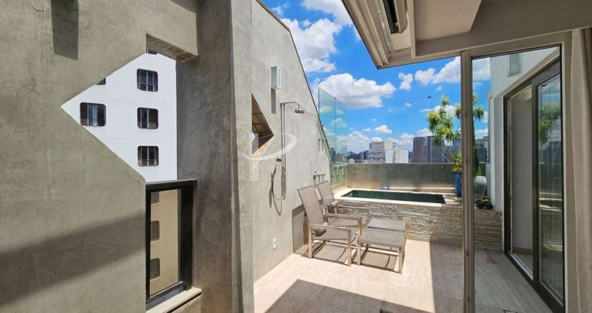 Cobertura duplex, 110 m2, 1 suíte, piscina privativa, 2 vagas, para venda, Vila Nova Conceição.