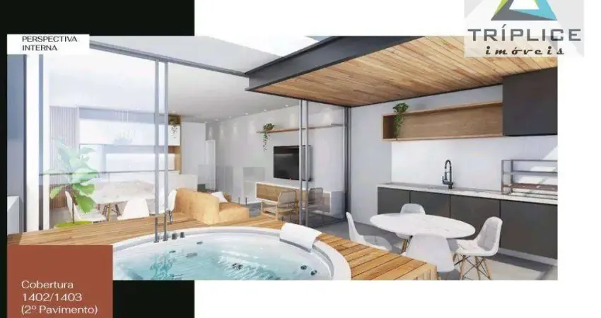 Cobertura duplex 3 quartos com suíte, varanda, terraço com espaço gourmet e jacuzzi 2 ou 3 vagas, área de lazer, localização privilegiada. Lançamento!