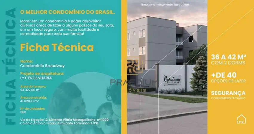 Apartamento com 2 dormitórios à venda, 41 m² por R$ 250.000,00 - Vila Grécia - Almirante Tamandaré/PR