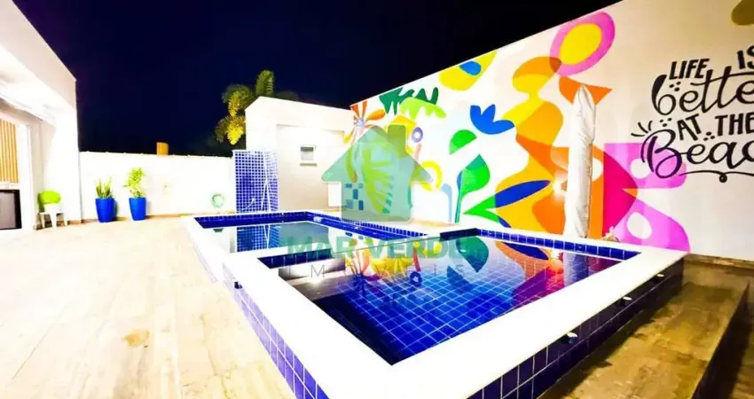 Casa 3 suítes com piscina em condomínio fechado Mar Verde Caraguatatuba SP