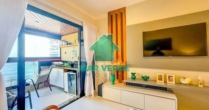 Apartamento 3 dorms (1 suíte) com varanda gourmet e vista mar permanente — praia martim de sá, caraguatatuba