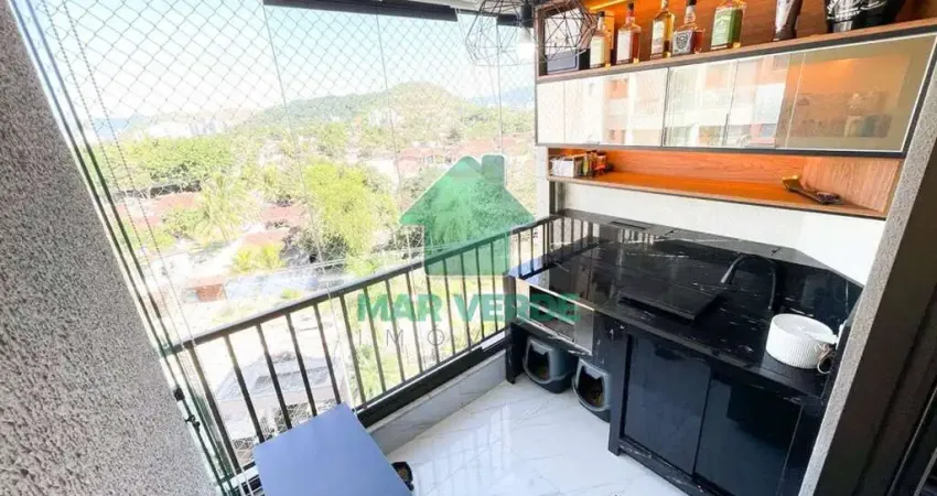 Apto impecável 2 dormitórios (1 suíte) à venda no condomínio martim praia club – 56 m², mobiliado e equipado, vista livre – caraguatatuba/sp