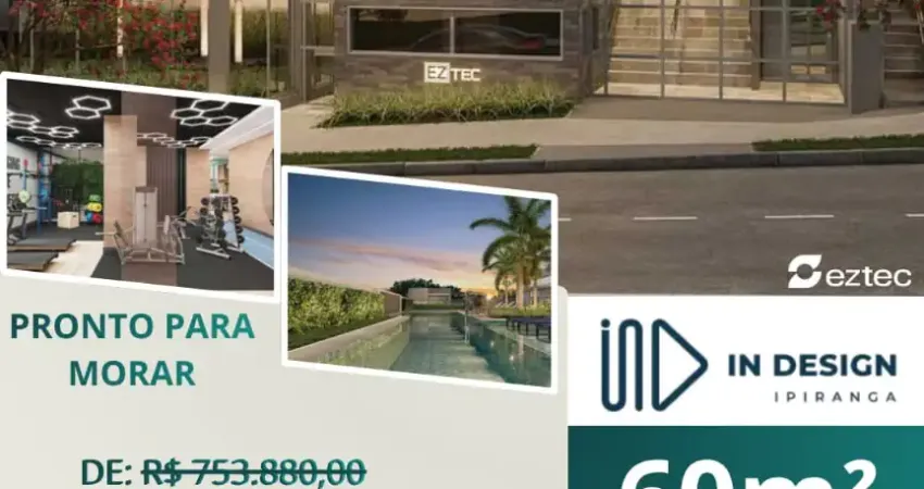 Apto 2 quartos no in design ipiranga – suíte + varanda com churrasqueira!