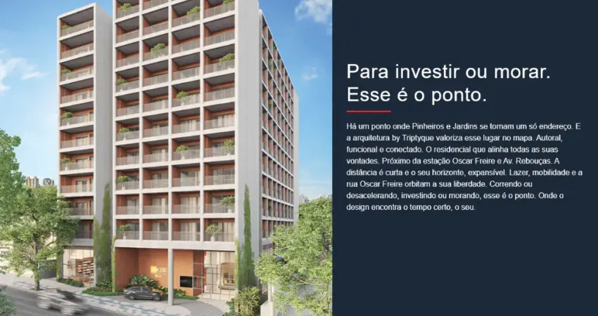 Pinheiros eztec: studios e 1 dorm no dot.230 – ao lado do metrô oscar freire!
