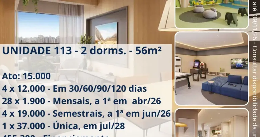 Eztec saúde | 56m², 2 dorms a 350m do metrô são judas – lazer completo e exclusivo!