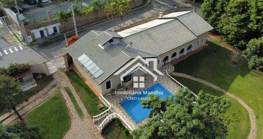 Chácara com 4 dormitórios, 8764 m² - venda por r$ 6.800.000,00 ou aluguel por r$ 25.300,00/mês - medeiros - jundiaí/sp