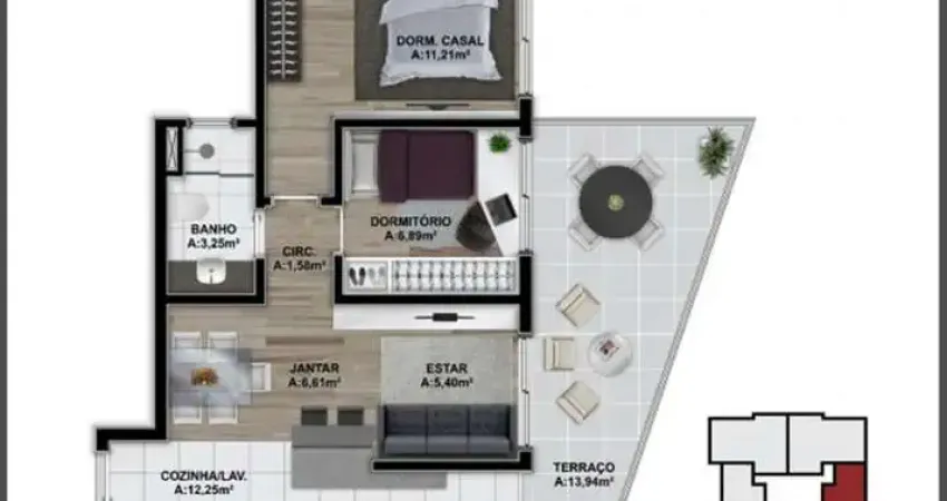 Apartamento com 2 quartos à venda no Imigrante, Farroupilha 