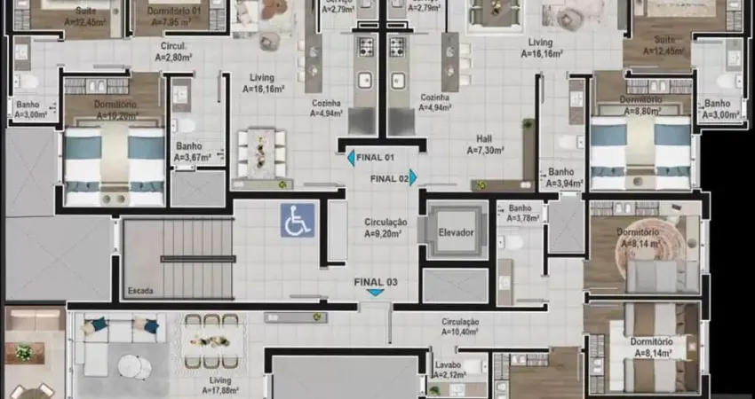 Apartamento com 3 quartos à venda no Rio Branco, Caxias do Sul 