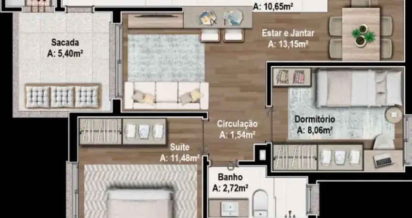 Apartamento com 2 quartos à venda no Santa Catarina, Caxias do Sul 