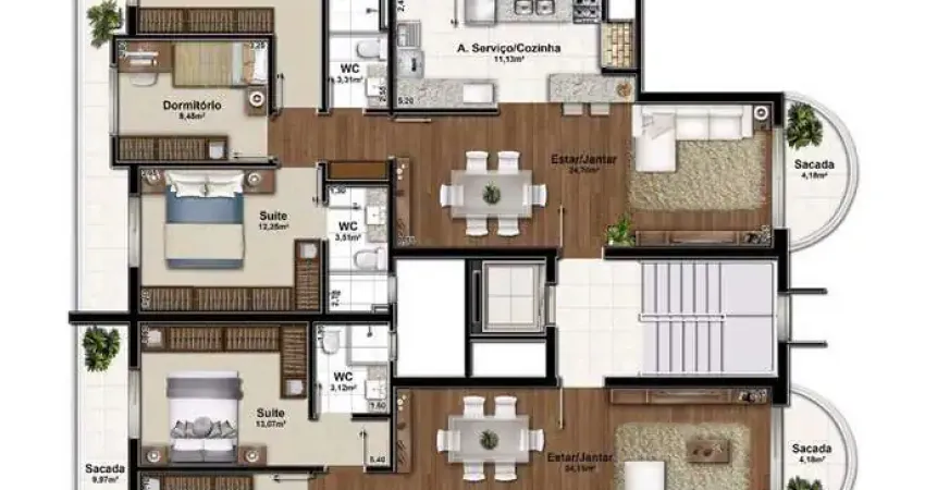 Apartamento com 2 quartos à venda no São José, Caxias do Sul 