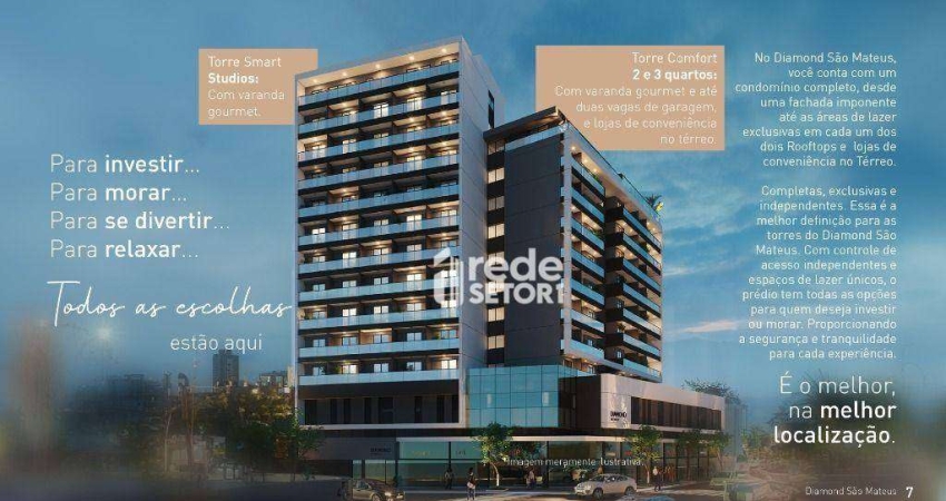 Apartamento com 3 quartos à venda, 61 m² por R$ 599.000 - São Mateus - Juiz de Fora/MG