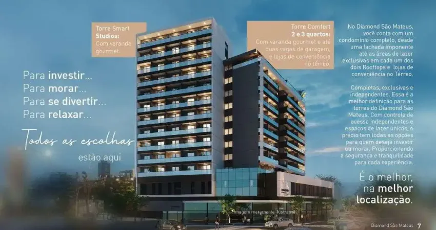 Studio com 1 quarto à venda, 22 m² por r$ 289.900 - são mateus - juiz de fora/mg