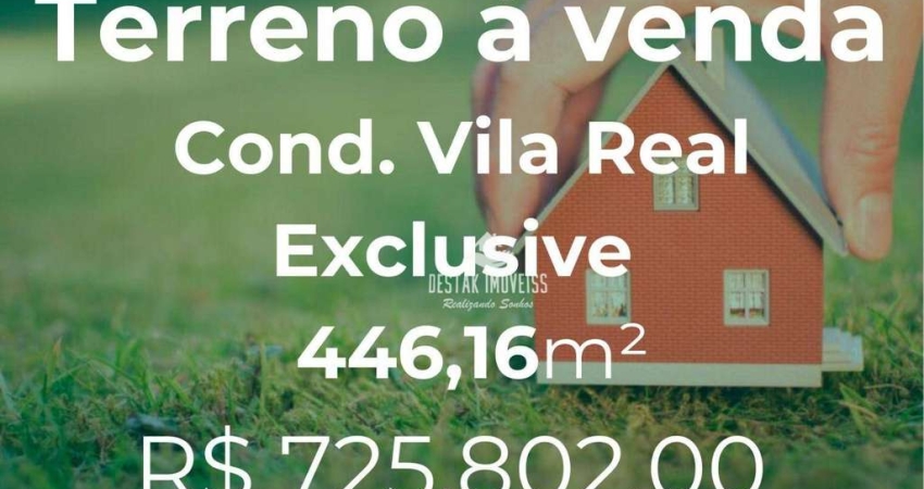 Terreno à venda no Condomínio Vila Real Exclusive - Uberlândia/MG
