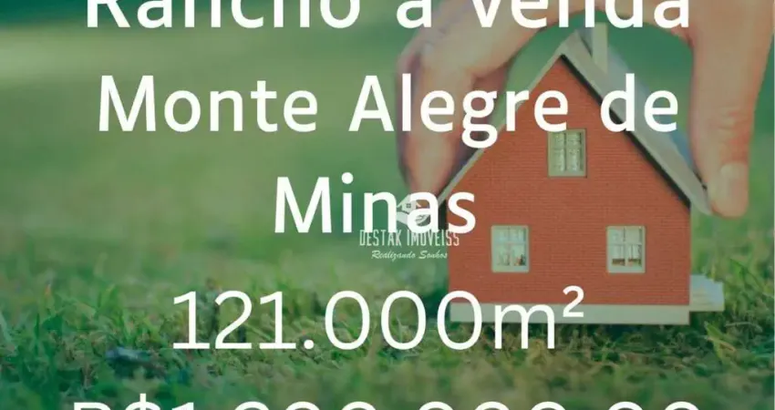 Rancho com 2 quartos à venda - Zona Rural - Monte Alegre de Minas/MG