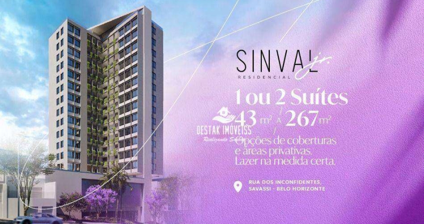 Apartamento com 1 dormitório à venda, 43 m² por R$ 814.531,20 - Savassi - Belo Horizonte/MG