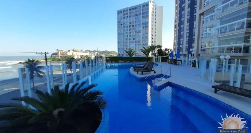 Apartamento na praia do sonho com vista mar em prédio frente mar